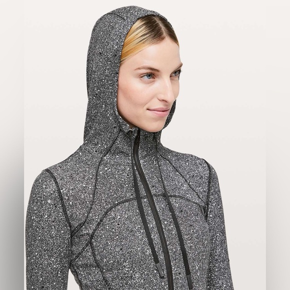 SOLD Lululemon Hooded Define Jacket *Nulu in Luminesce Splatter White Black - Picture 3 of 8